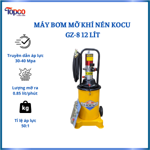 Máy bơm mỡ khí nén kocu gz 8 12 lít