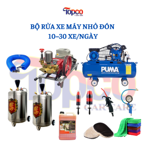 Bộ Rửa Xe Máy Nhỏ 10–30 Xe/Ngày
