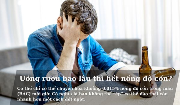 Uống rượu bao lâu thì hết nồng độ cồn